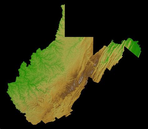 Imgur Map Of West Virginia Terrain Map Relief Map
