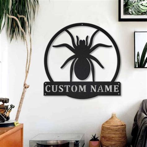 Personalized Tarantula Monogram Metal Sign Art Custom Etsy Uk