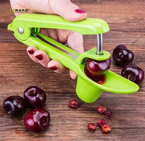 1pc stainless steel abs cherry pitters olives go nuclear device easy squeeze grip fruit