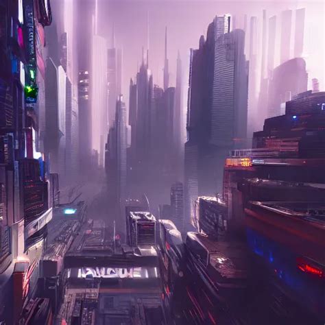 A Cyberpunk Cityscape Unreal Engine Artstation Stable Diffusion