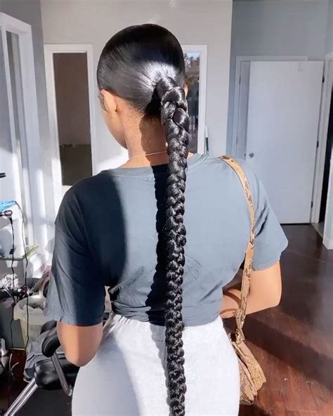 Juicyyclout♡ In 2020 Hair Ponytail Styles Braided Ponytail