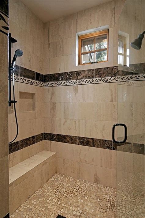 Very nice open walk in shower in calming gray tones. Small Bathroom Pebble Tile Shower Floor - Small Bathroom ...