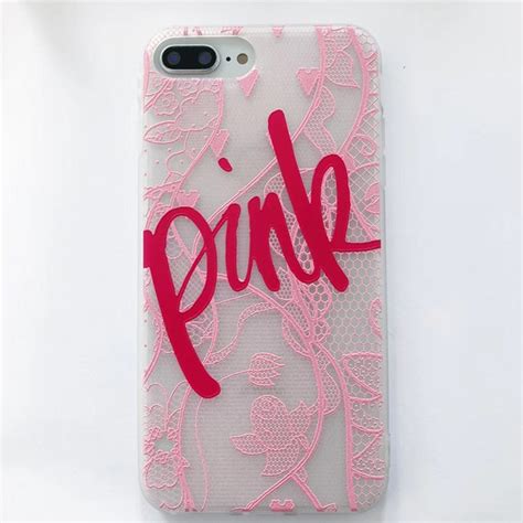 Girl Black Lace Pink Soft Silicon Cover Case For Iphone 6 S Plus 7