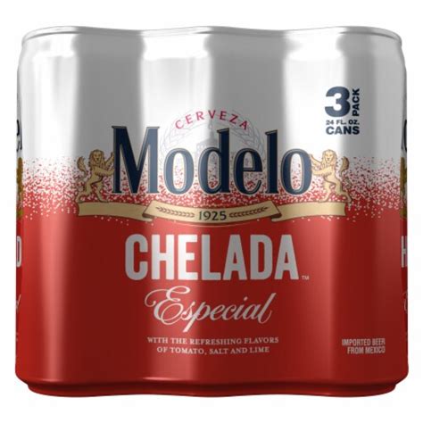 Modelo Chelada Especial Mexican Import Flavored Beer 3 Cans 24 Fl Oz