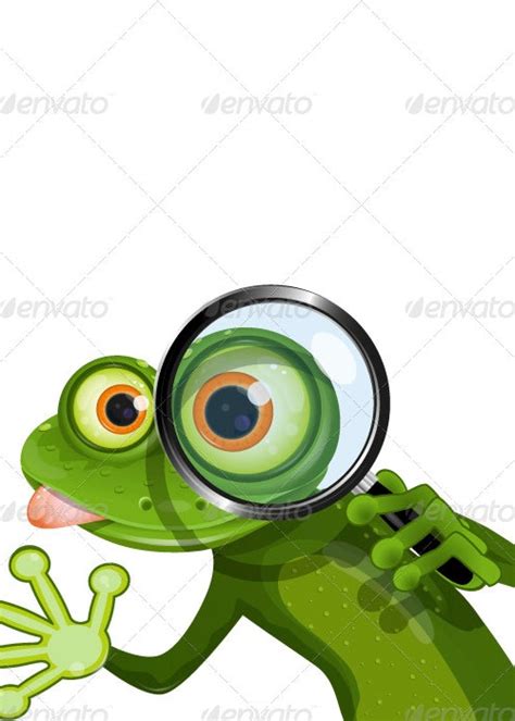 Frog And Magnifying Glass By Brux Graphicriver