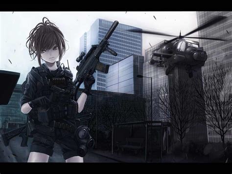 18 Anime Girl Holding Gun Wallpaper Anime Wallpaper