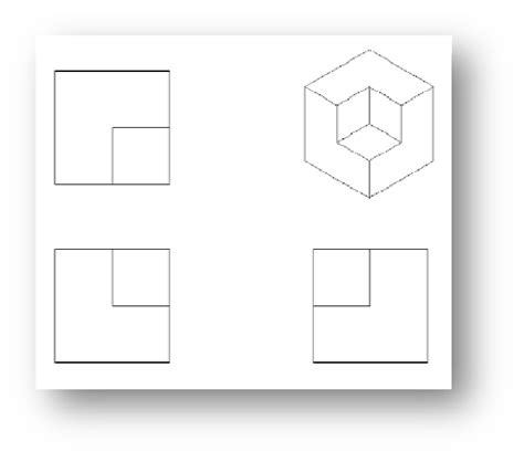 Multi View Isometric Drawing Of Basic Block Shaped Part Possible