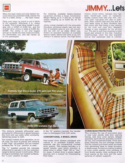 1978 Chevrolet And Gmc Truck Brochures 1978 Gmc Jimmy 02