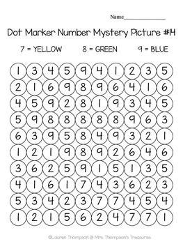 Each of these free sight word dab n' dot sheets will help guide your children to sight word mastery. Numbers 1-9 Dot Marker Mystery Pictures | Dot marker, Dot ...