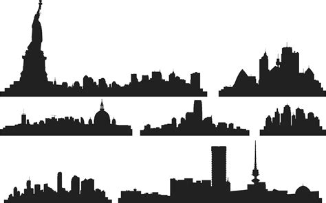 City Skylines Vector Free Vector Cdr Download