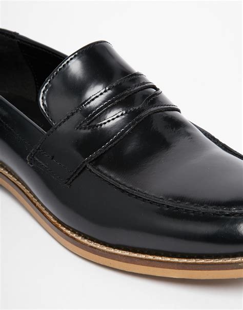 Asos Loafers In Leather In Black For Men Lyst
