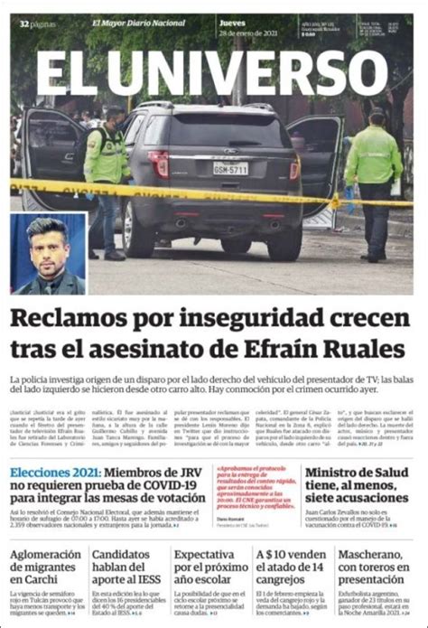 Newspaper El Universo Ecuador Ecuador Newspapers In Ecuador Today