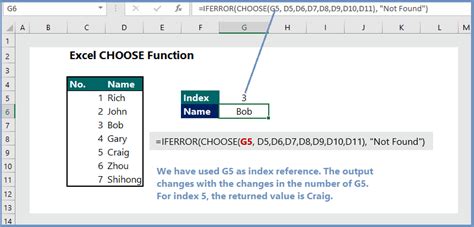 Excel Choose Function 8 Examples Wikitekkee