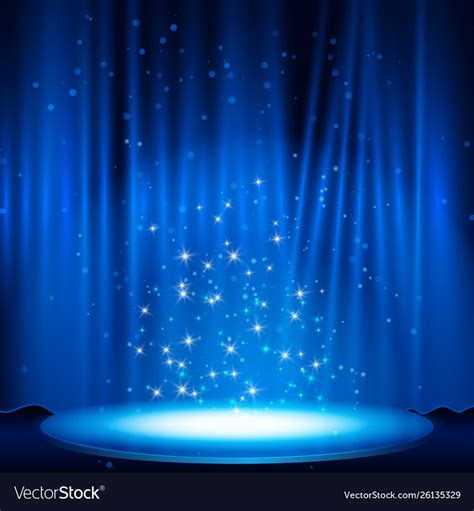 Blue Stage With Spotlight Royalty Free Vector Image