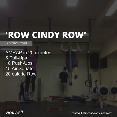 Row Cindy Row Workout Crossfit Wod Wodwell