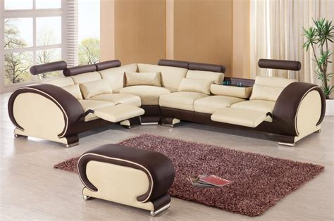 2015 Designer Modern Top Graded Cow Recliner Leather Sofa