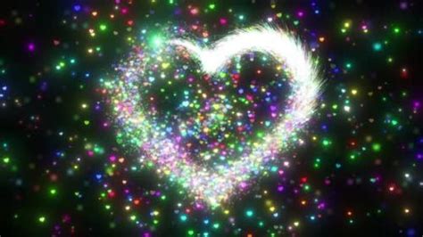 Videohive Abstract Glowing Romantic Heart Animation Background