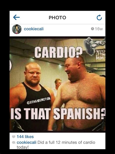 Cardio Meme Gym Humor Cardio Memes