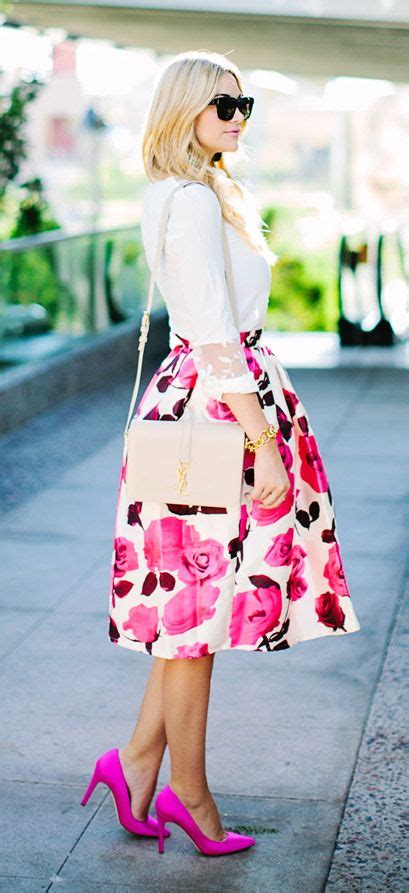 Girlish Floral Skirt Outfits For Spring Styleoholic