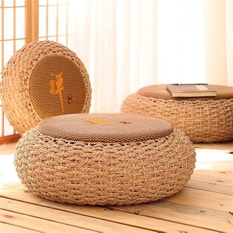 Shop our round ottoman stool selection from the world's finest dealers on 1stdibs. Luxury Round Pouf Ottoman Stool Rattan Seat Pad Floor Yoga ...