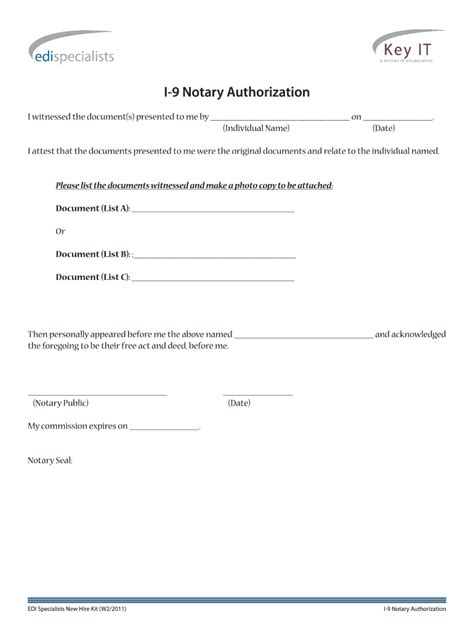 Notarized Authorization Letter
