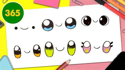 How To Draw A Cute Eyes Kawaii Youtube