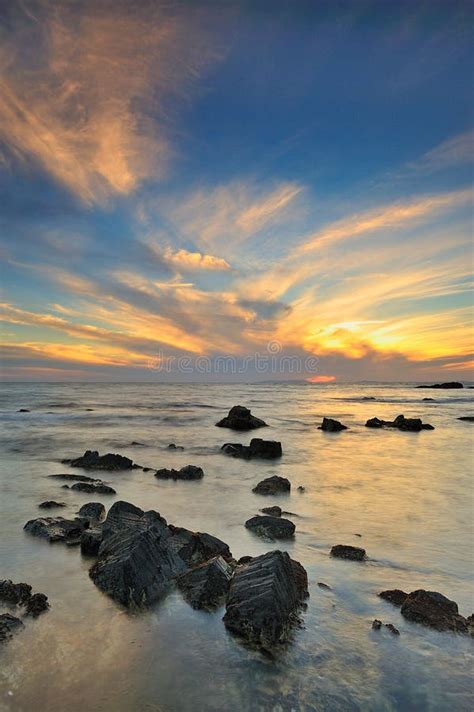 Evening Seascape Of The Far East Stock Image Image Of Color View
