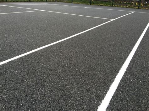 Then there is also an extra space on the outside of the court lines which is needed for both tennis players to run and gather the ball as and when required. Tennis Court Lines Repainted - Riverwood Residents Association