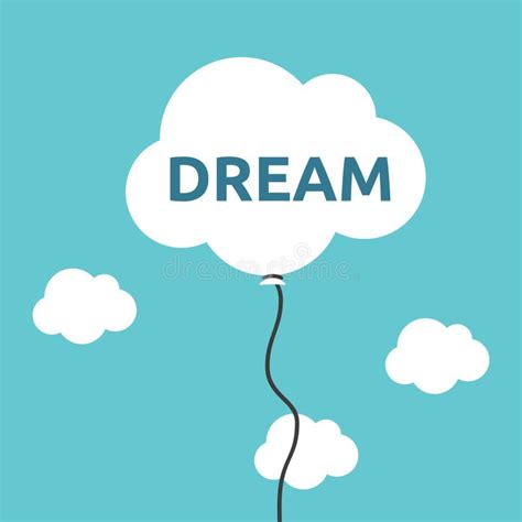 Dream Word Concept On A Cloud Stock Illustration Illustration Of