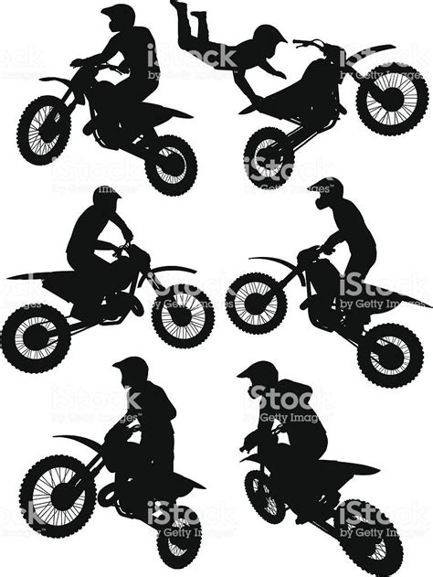 Motocross bikers silhouettes. | Motocross riders, Motocross, Men sketch
