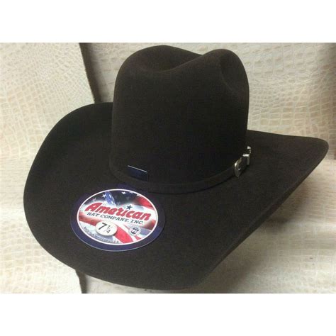 American Hat Co Chocolate 10x Beaver Fur Felt Cowboy Hat Western Rode