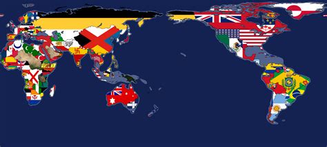 Flag Map Of The World In My Original Universe Europa Fantasia R