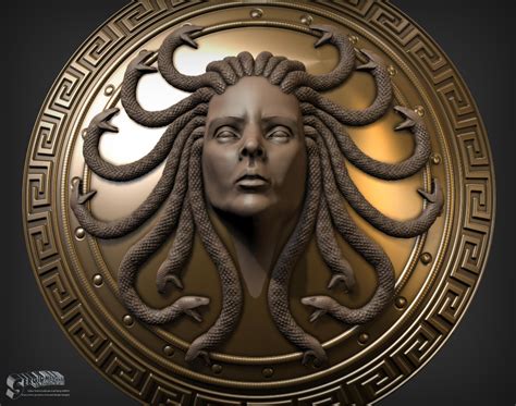 Medusa Shield For Athena Doll Sergio Gabriel Mengual In Medusa Art Athena Goddess Athena