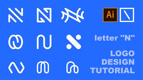 Letter N Logo Design Adobe Illustrator Tutorial Nvina Design