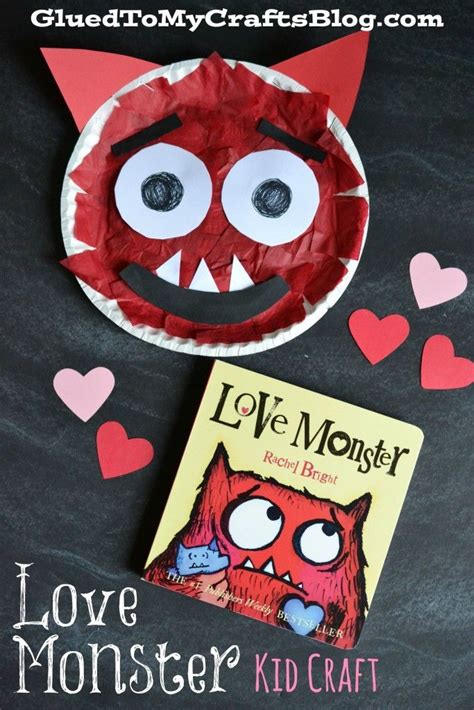 Paper Plate Love Monster Craft Kindergarten Valentines Crafts For