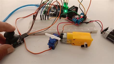 Servo Motor And Dc Motor Controlled By Joystick Module Get Started
