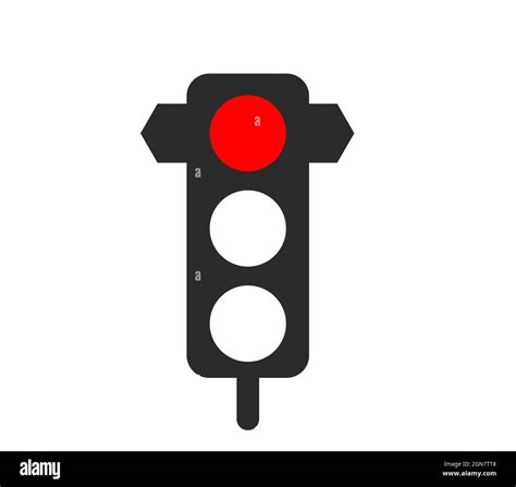 Red Traffic Signal Vector Illustration Stop Traffic Signal Stock