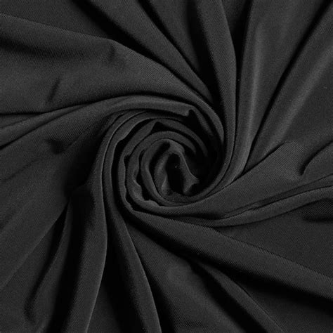 Black Ity Fabric Polyester Spandex Knit Jersey 2 Way Spandex Etsy