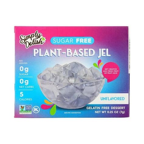 simply delish unflavored plant based jel desserts 0 7 oz box co op market