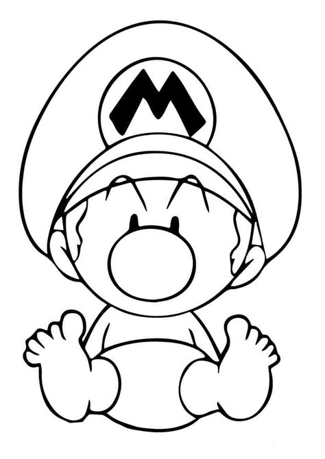 Baby Super Mario Coloring Pages Coloring Pages