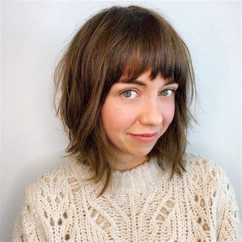 Choppy Bob With Bangs Layered Bob With Bangs Bob Haircut With Bangs Bob Hairstyles With Bangs