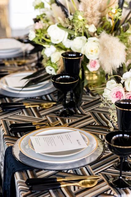 We offer many different styles and colors, and the rainbow of chair sash colors we have in stock make the options almost endless! Onyx Bezel - Linen Rentals | Wedding Table Linen, Runners ...