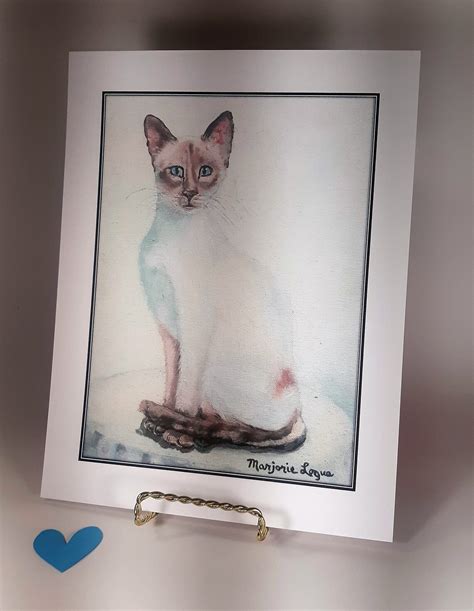 Siamese Cat Fine Art Print Of Original Oil Painting Printed On Etsy