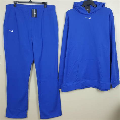 Nike Fleece Sweatsuit Hoodie Sweatpants Royal Blue