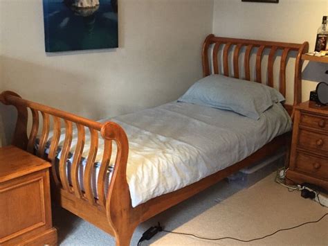 Solid Rubber Wood Single Sleigh Bed In Epsom Surrey Gumtree