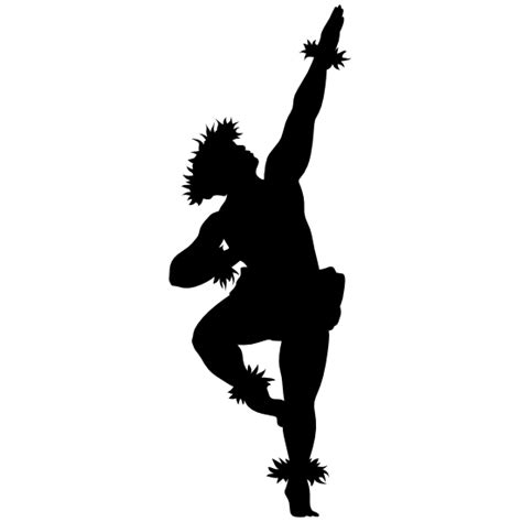 Muscular Male Hula Dancer Sticker