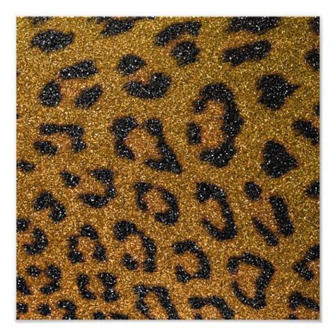 Gold And Black Girly Glitter Cheetah Print