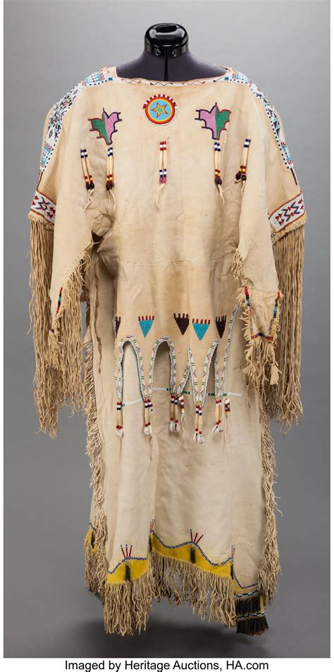 A Kiowa Beaded Hide Dress C 1920 Total 2 Other Lot 54096