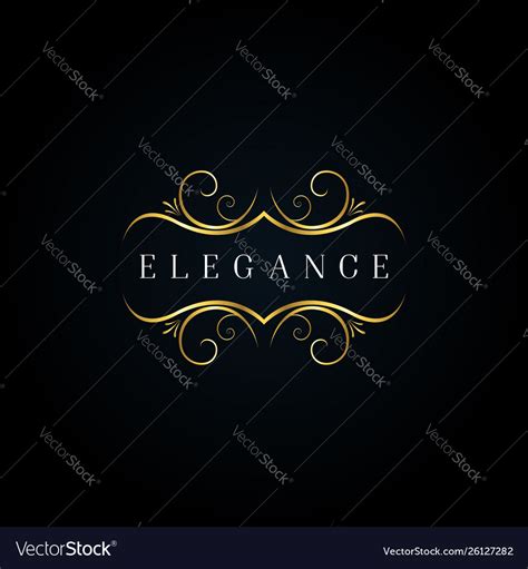 Luxury Elegant Ornament Logo Style Sign Symbol Vector Image