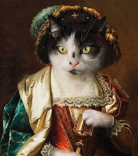 Artist Reimagines Cats As Royalty In Traditional Portraits Of People